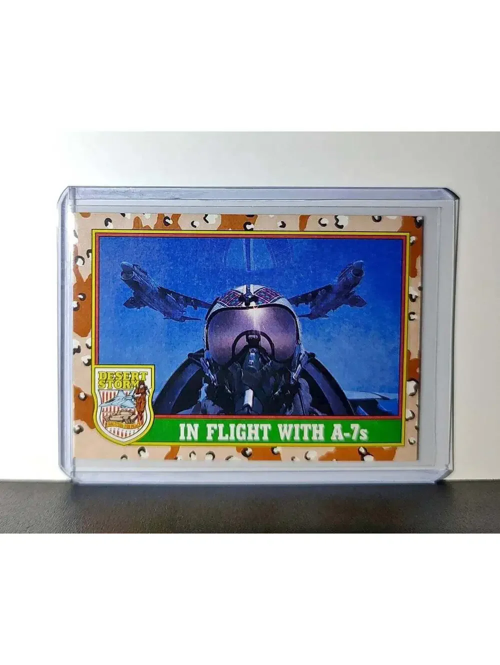 In Flight with A-7s 1991 Topps Desert Storm #80 Card